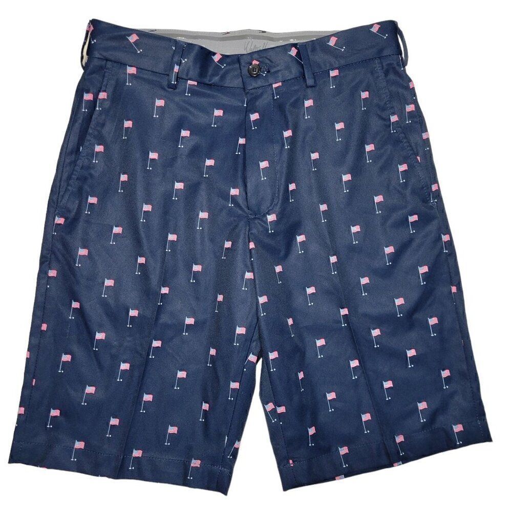 Walter Hagen Shorts Men Size 30 All over print American Flag‎ Stretch Waistband - Picture 2 of 12